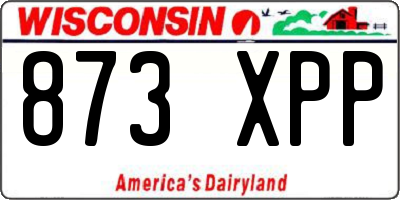 WI license plate 873XPP