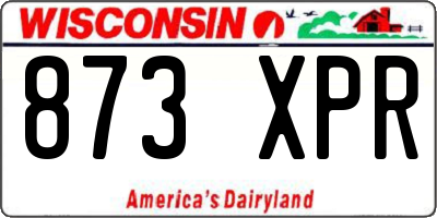 WI license plate 873XPR