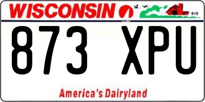 WI license plate 873XPU