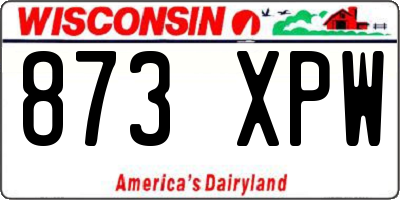 WI license plate 873XPW