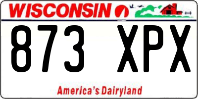 WI license plate 873XPX