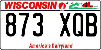 WI license plate 873XQB