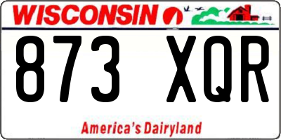 WI license plate 873XQR