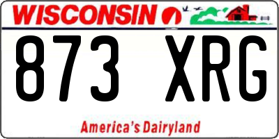 WI license plate 873XRG