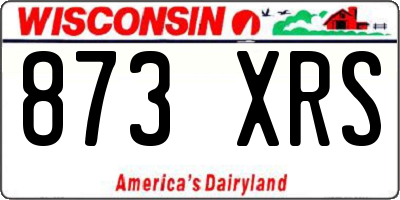 WI license plate 873XRS