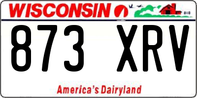 WI license plate 873XRV