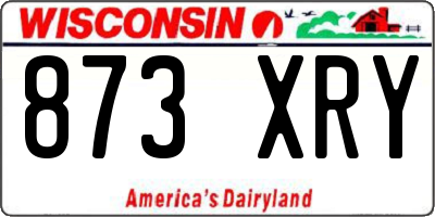 WI license plate 873XRY