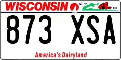 WI license plate 873XSA