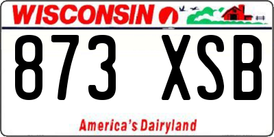 WI license plate 873XSB