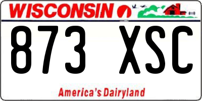 WI license plate 873XSC
