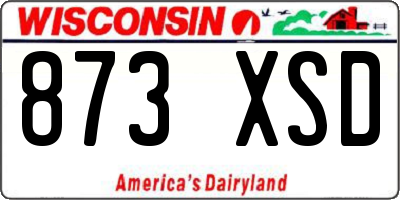 WI license plate 873XSD