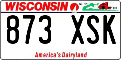 WI license plate 873XSK