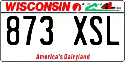 WI license plate 873XSL