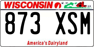 WI license plate 873XSM