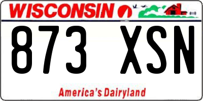 WI license plate 873XSN