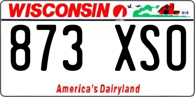 WI license plate 873XSO