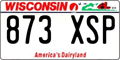 WI license plate 873XSP