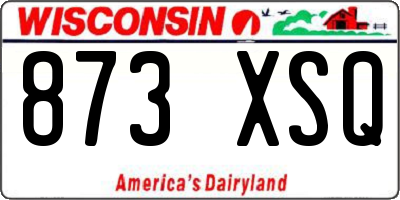 WI license plate 873XSQ