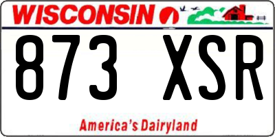 WI license plate 873XSR