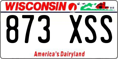 WI license plate 873XSS
