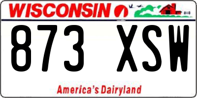 WI license plate 873XSW