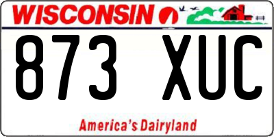 WI license plate 873XUC