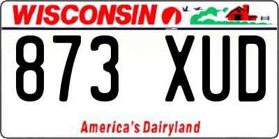 WI license plate 873XUD