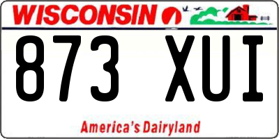 WI license plate 873XUI