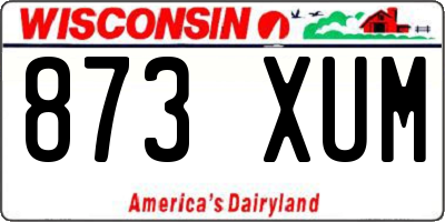 WI license plate 873XUM