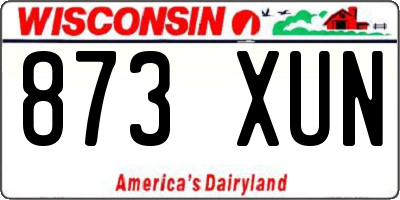 WI license plate 873XUN