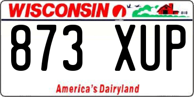WI license plate 873XUP
