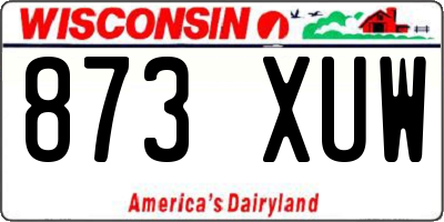 WI license plate 873XUW
