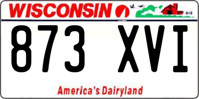 WI license plate 873XVI