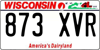 WI license plate 873XVR