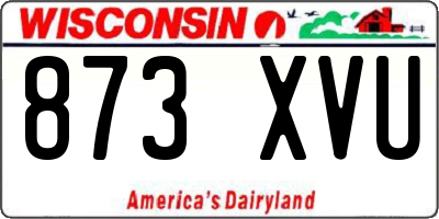 WI license plate 873XVU