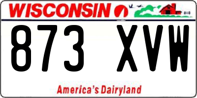 WI license plate 873XVW