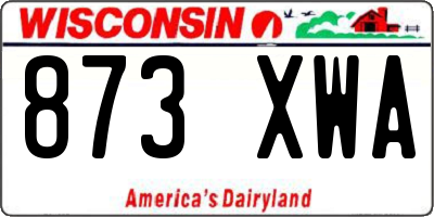 WI license plate 873XWA