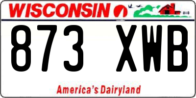 WI license plate 873XWB