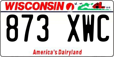 WI license plate 873XWC
