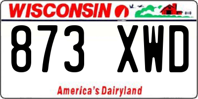 WI license plate 873XWD