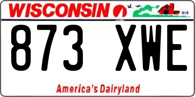 WI license plate 873XWE
