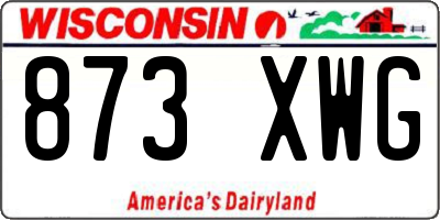 WI license plate 873XWG