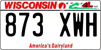 WI license plate 873XWH
