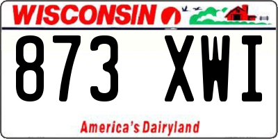 WI license plate 873XWI
