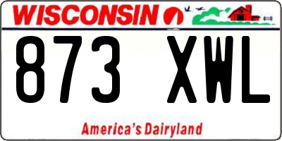 WI license plate 873XWL