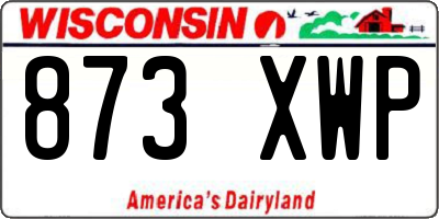 WI license plate 873XWP