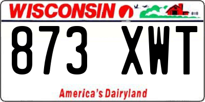 WI license plate 873XWT