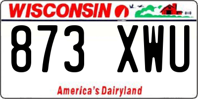 WI license plate 873XWU