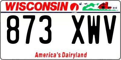 WI license plate 873XWV