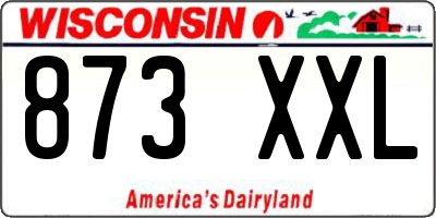 WI license plate 873XXL
